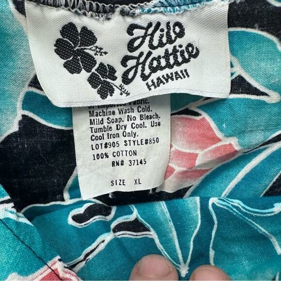 Hilo Hattie vintage‎ crop sleeveless boxy top Size XL Tropical Print 100% cotton - Picture 2 of 12